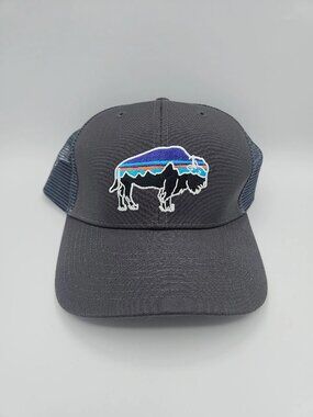 Patagonia Fitz Roy Bison SnapBack Trucker Hat EUC
